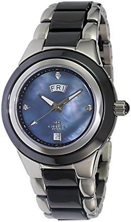 Oniss Paris Women's ON435-L/BK Analog High-Tech Ceramic Case Mother-Of-Pearl Dial Swiss-Quartz Watch
