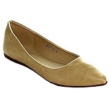 Bellamarie Angie-18 Women's Classic Pointy Toe Ballet Flat Shoes