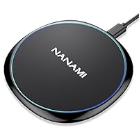 Fast Wireless Charger,NANAMI 7.5W Wireless Charging Pad Compatible iPhone 11/11 Pro/11 Pro Max/XR/XS Max/XS/X/8/8 Plus,10W Charger for Samsung S10+ S9 S8 Note10+/10/9/8 & New Airpods-Ultra Slim Design