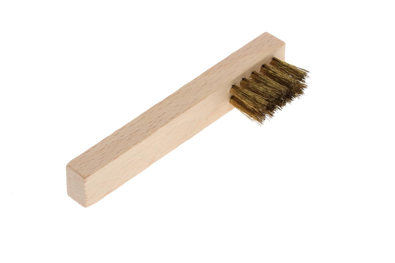 GEDORE Spark plug brush, for Spark plugs, 15 mm brass wire bristles, Plastic handle, Wire brush, 280 mm long, 648