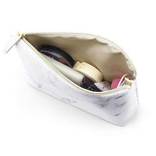 Marble Makeup Bags,LKE Cosmetic Display Cases Waterproof Marble Travel Cases Portable Makeup Bags Makeup Organizers(8.66x6.3x2.36Inches) (Marble Makeup Bags)