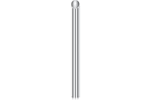 DJCIW Piercing Tubes for Piercing Needles, 316L Surgical Stainless Steel, Silver, Ball Closure, 1 Count, Implant Grade, Unisex