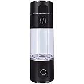 Alkadrops Hydrogen Rich Water Bottle Generator Max Concentration Molecular Up to 5000PPB Portable Hydrogen Water Maker Machine | PEM Membrane & SPE Technology Ionizer Type-C Recharge New (Black)