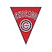 Chicago Cubs MLB Red & Blue Plastic Pennant Banner - 12' (Pack Of 1) - Perfect For Game Day & Baseball Fans