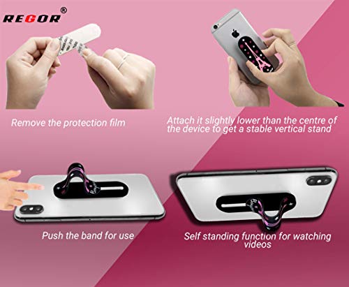 Regor Finger Grip/Selfie Holder and Mobile Stand for iPhones and Android Smartphones - Eiffel Tower