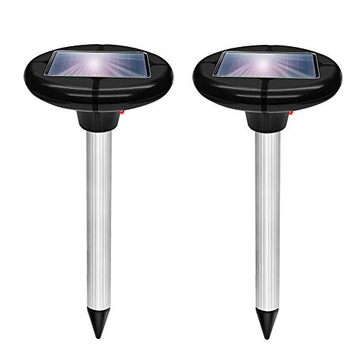 SEALUXE Solar Powered Snake Repellent,Snake Repellent Safe For Dogs,Snake Repellent For Outdoors,Snake Away Repellent, Get Rid Of Snakes Moles In Yard,Lawn,Garden-2 Pack