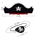 Alphatool 12 Pcs Skull Print Pirate Hat Eye Patches Set, 6 Pieces Caribbean Pirate Captain Hat and 6 Pieces Black Pirate Eye Mask for Pirate Party, Cosplay, Dress Up Theme Party, Halloween