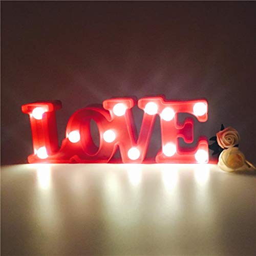 DHmart Marquee Letters Lights Led Word Wall Lamp 'Love' Alphabet Led Letter Sign Nightlights Up Letters Illuminated Home Decor