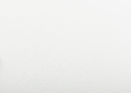 Peel & Stick Faux Leather Pre-Pasted Polyurethane Leather Self-Adhesive Multipurpose Wall Paper [Grill White : 19.68 inch X 53.14 inch]