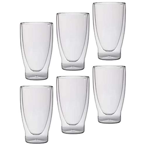 AKTION: 6x 370ml XXL doppelwandige Cocktailgläser / Longdrinkgläser / Eistee-Gläser / Saft- und Wassergläser -… – Bild 3