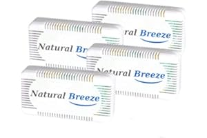 NATURAL BREEZE Refrigerator & Freezer Deodorizer Activated Charcoal Fridge Fresheners 4 Pack Set