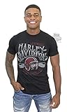 Harley-Davidson Mens Severe Origin Helmet Banner Black Short Sleeve T-Shirt (2X)