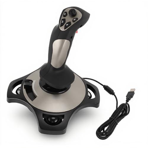 Flight Joystick, Wired Flight Simulator Controller with Vibration and Throttle Control for PC Computer and Laptop