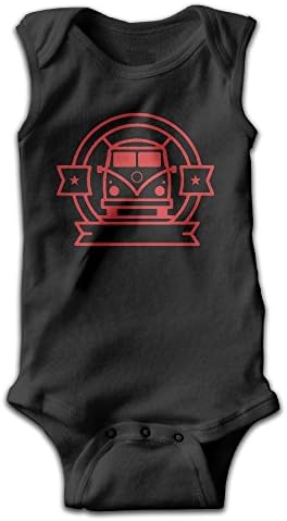 Midbeauty Red Vintage Bus Newborn Infant Baby Summer Sleeveless Bodysuit Romper Jumpsuits Playsuit