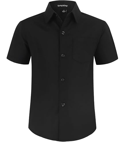 Amazon.com: Funnycokid Toddler Black Button Down Shirt Boys Dress Shirts 2T 3T