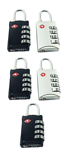 Pack of 5-309-TSA Approved Lock 4 Digit 