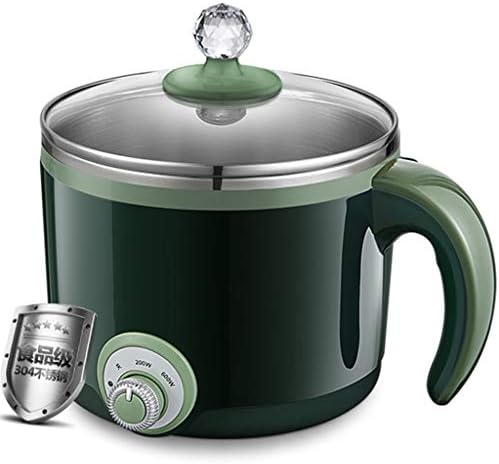 Stainless steel dormitory student multi-function small electric cooker bedroom artifact rice cooker one cooking noodle hot pot small power mini,Green,S
