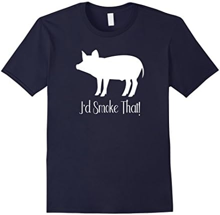 Mens I'd Smoke That PIG RUB SMOKED PORK CHOP LOIN ROAST BELLY Large Navy