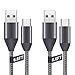 USB C Cable 6.6FT 2 Pack, Type C to USB A 2.0 Cord Charger Nylon Braided Charging Cords USB-C Cables fit Samsung Galaxy S8 S9 Plus Note 8 9 LG G5 G6 V20 V30 Moto Z Z2 Google Pixel 2 XL Nintendo Switch