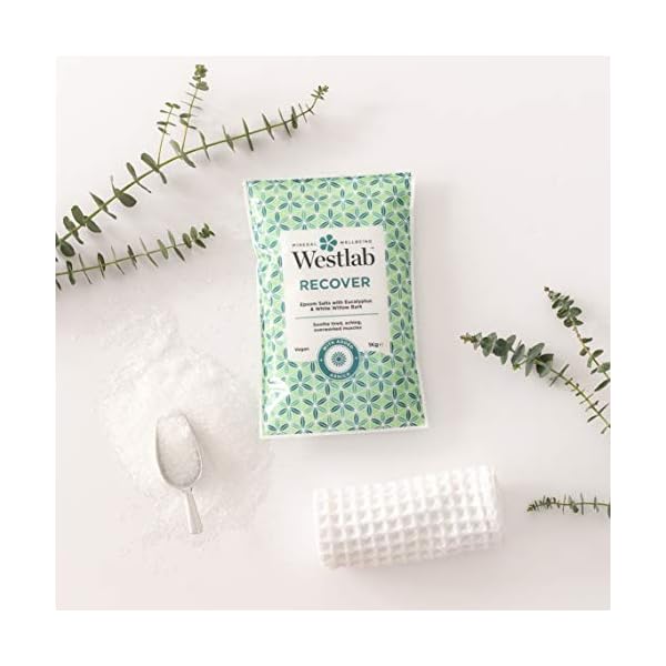Westlabs-Recover-Epsom-Salts-with-White-Willow-Eucalyptus-1kg Westlab's Recover Epsom Salts with White Willow & Eucalyptus