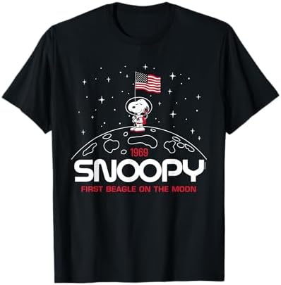 Amazon.com: Peanuts Snoopy First Beagle on The Moon T-Shirt