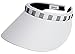 Glove It Womens White Crystal Squares Bling Coil Visor, White Bling Crystal Squares Visor
