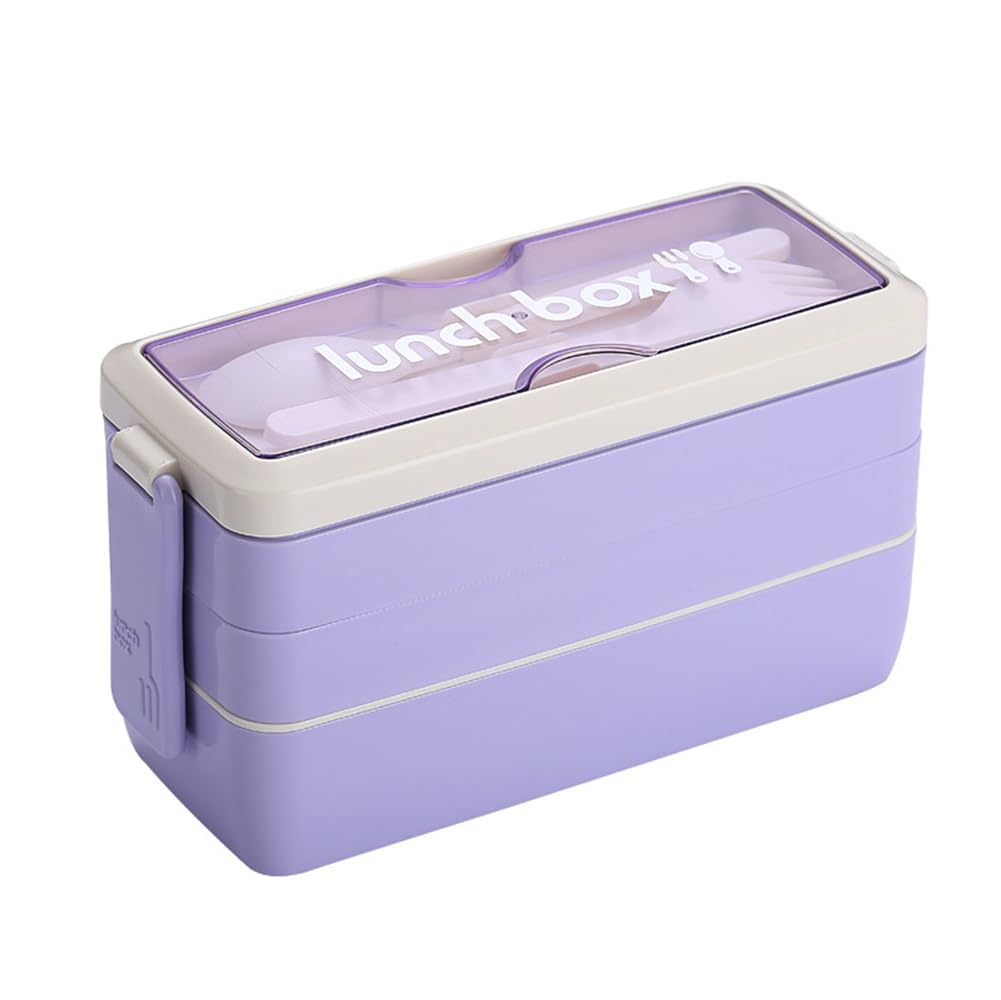 Meider Upgrade Bento Lunch Box, Bento Box for Kids and Adults, Reusable Meal Prep Containers with Fork and Spoon