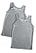 Brix Boys Tank Super soft Cotton Heather Grey Undershirt Tees 2 pk. 9/10