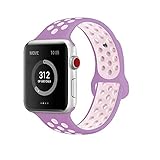 AdMaster for Apple Watch Bands 42mm,Soft Silicone Replacement Wristband for iWatch Apple Watch Series 1/2/3 - M/L Violet/Plum Fog