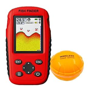 Jingling Sonar Sans Fil Rechargeable Pour La Pêche 45 M De Profondeur D’eau Echo Finder De Pêche Sondeur Finder Portable Finder Finder Finder,a