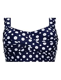 AONTUS Trajes de baño de una pieza de talla grande para dama con control de barriga y faldas