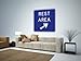 Street & Traffic Sign Wall Decals - Rest Area Exit Sign - 12 inch Removable Graphic