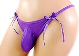 SISSY pouch panties men's girlie thong G-string briefs underwear sexy for men (purple M)