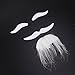 Tinksky Three-piece Halloween Costumes Self Adhesive Fake Eyebrows Beard Moustache Goatee Kit Facial Hair Cosplay Props Disguise Decoration For Masquerade Costume Party (White)