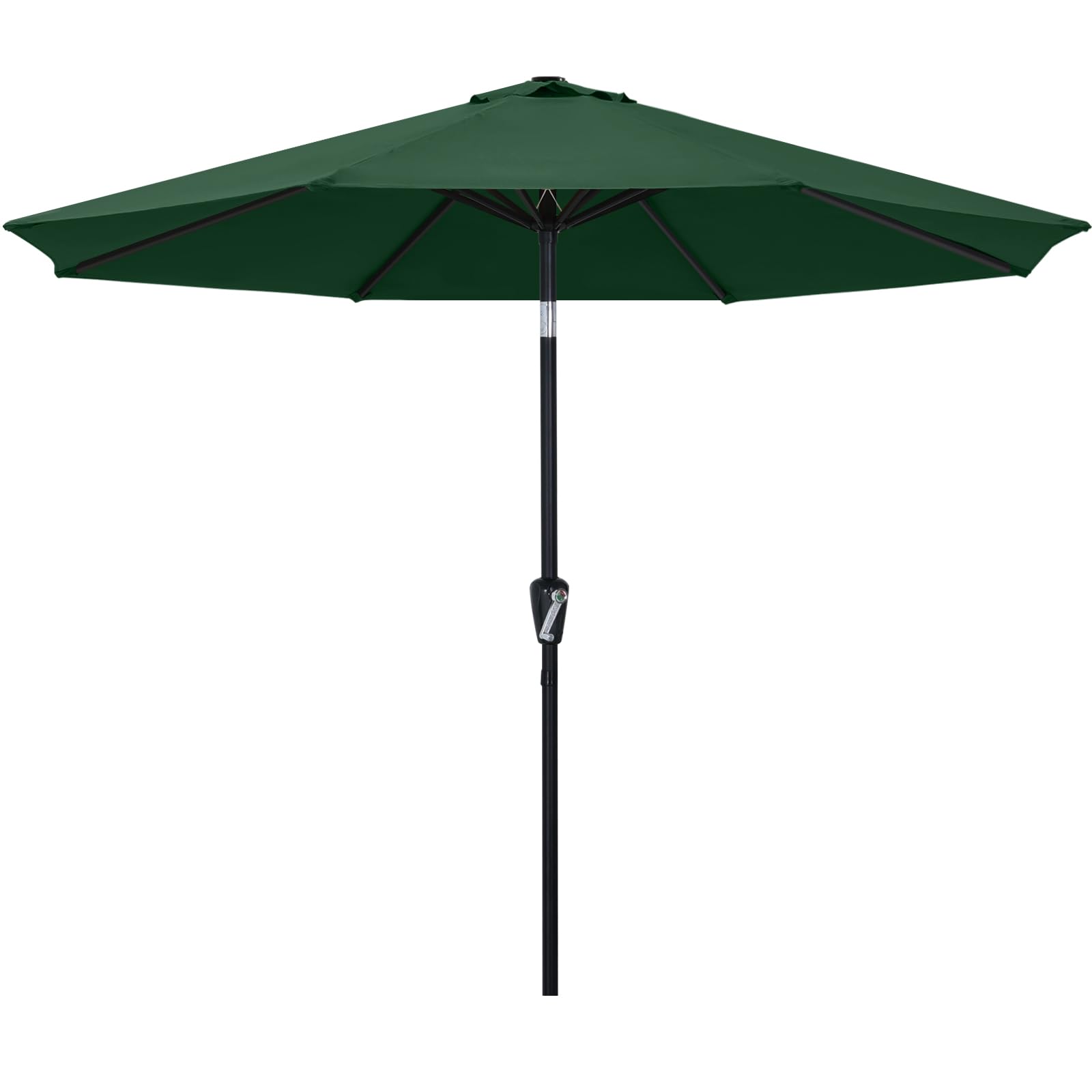 Photo 1 of ABCCANOPY 10FT Patio Umbrella - Outdoor Waterproof Table Umbrella with Push Button Tilt and Crank, 8 Ribs UV Protection Pool Umbrella for Garden, Lawn, Deck & Backyard (Green)