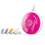 Electric Nail Drill Machine Set - Professional Nail File Manicure Pedicure Kit - Mini Nail Grinder Tools for Acrylics, Gels Nails, Buffing,Grooming, Polishing and More (5 In 1, Rose Red)