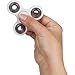 White Fidget Spinner with hybrid ceramic ball bearings for a smooth, quiet spin that doesn't stop. Perfect for people with ADD, ADHD, anxiety, sensory processing disorder or any fidgeting.