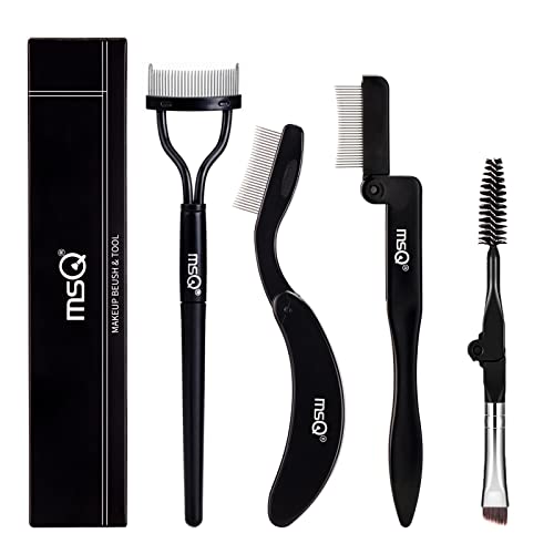 MSQ Eyebrow Brush and Comb Folding Eyelash Brush Eyelash Separator Eye
