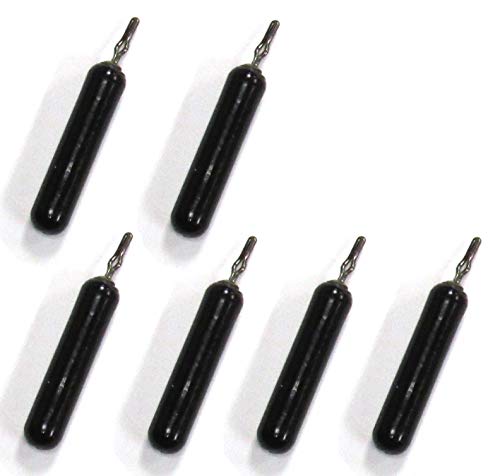 Harmony Fishing - Tungsten Skinny/Cylinder Dropshot Weights (6 Pack, Black) (1/4 oz (6 Pack))