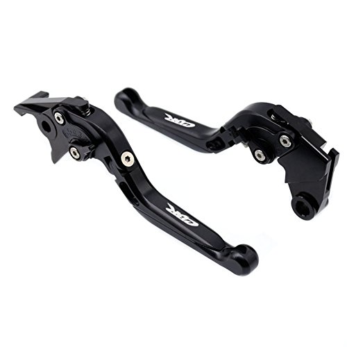 Black Folding Extendable Brake Clutch Levers For Honda CBR600RR 2007-2016 - Thumbnail 2