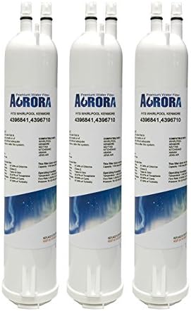 Aurora Water Filter Whirlpool 4396841, 4396710, Filter3, Kenmore 9030, 9083, EDR3RX1 Premium Refrigerator Water Filter (3 pack)
