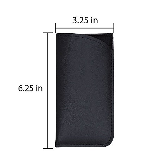 Slip in Eyeglass Pouch, Glasses Case & Holder - Unisex Eyewear Sleeve - For Sunglasses, Eyewear & Frames -Black, 1PK- By OptiPlix