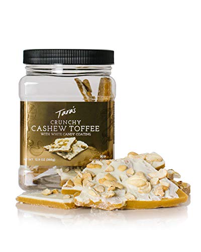 Tara's Gourmet Small Batch Old Fashioned White Cashew Toffee -- Made With Real Butter & Cream