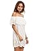 Floerns Women's Off Shoulder Ruffle Loose Tunic Shift Dress