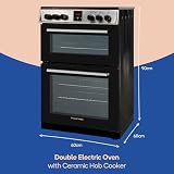 Russell Hobbs 3 in 1 Electric Cooker 68L/37L Dual Oven 4 Zone Ceramic Hob view 2