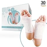 Aromatherapy Foot Pads - (30 Pads) Healthy Feet, Relaxation and Pain Relief Pad, Natural Bamboo with Skin Safe Adhesive Patch