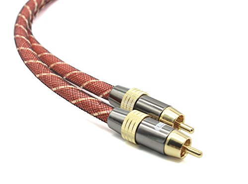 C-zone 10 Meter 32 Feet Digital Audio Coaxial Cable, RCA Male to RCA Male Stereo Audio Cable Gold Plated for Home Theater, HDTV, Subwoofer, Hi-Fi Systems - Thumbnail 3