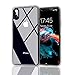 Nicexxxx Anti-Scratch 9H Tempered Glass Back and Soft TPU Bumper Drop Protection, Wireless Charging Compatible with iPhone X/iPhone Xs