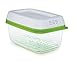 Rubbermaid FreshWorks Produce Saver Food Storage Container, Small Rectangle, 4 Cup, Green