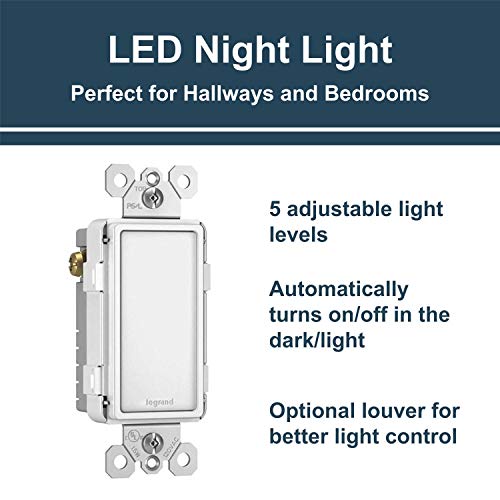 Legrand radiant Adjustable LED Night Light Outlet, Nightlight